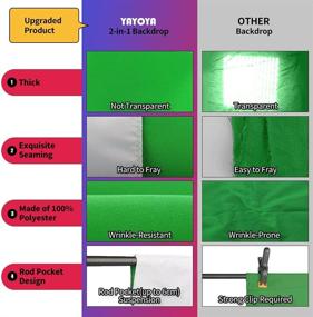 img 1 attached to YAYOYA White Green Screen Backdrop 5X6