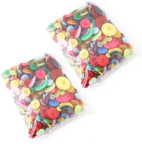 img 2 attached to Tosnail 2400 Assorted Colors Resin Buttons for Crafts, Sewing, and DIY Projects