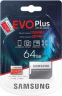 📱 samsung evo plus 64gb microsd xc class 10 uhs-1 mobile memory card for samsung galaxy j3 j1 nxt ace a9 a7 a5 a3 tab a 7.0 e 8.0 view on7 on5 z3 logo