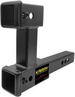 🚚 kairay double hitch receiver 2 inch trailer hitch extension riser hitch adapter - ideal for extending 2 inch receivers up to 10 inch length with 7.5 inch riser height logo