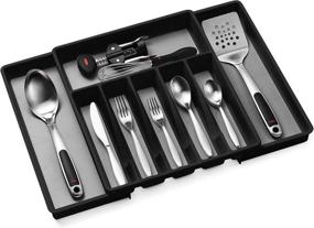 img 3 attached to 🗄 Maximize Storage Space with an Expandable Cutlery Drawer Organizer - Perfect for Silverware, Serving Utensils, and More!