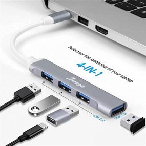 img 3 attached to 🔌 Aizepa USB Type C Hub: 4 in 1 Adapter with 1 USB 3.0 & 3 USB 2.0 Ports - Compatible with MacBook Pro/Air, Chromebook Pixelbook, Samsung, XPS - Grey