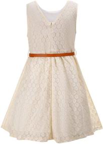 img 3 attached to Kids Casual Flower Girl Dress with Gorgeous Lace Detailing