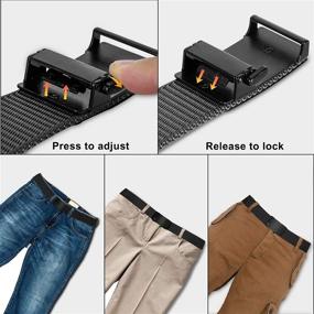 img 1 attached to Nylon Ratchet Belts Automatic Buckle Men's Accessories