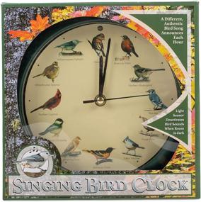 img 2 attached to 🐦 Mark Feldstein 20th Anniversary Singing Bird Clock: Charming Wall/Desk Timepiece, 8 Inch