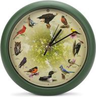 🐦 mark feldstein 20th anniversary singing bird clock: charming wall/desk timepiece, 8 inch logo