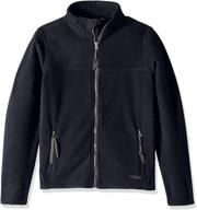 stay warm in style: charles river apparel boundary fleece jackets & coats for boys logo