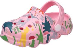 img 4 attached to YUKTOPA Toddler Dinosaur Graphics Slippers Boys' Shoes ~ Clogs & Mules