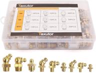 🔧 taxutor 160-pieces mm metric brass hydraulic grease fitting assortment set kit - straight m6 m8 m10 logo