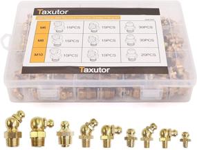img 4 attached to 🔧 Taxutor 160-Pieces MM Metric Brass Hydraulic Grease Fitting Assortment Set Kit - Straight M6 M8 M10