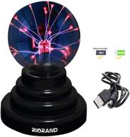 💡 riorand usb plasma ball lamp light with battery option, 4''x4''x6'' логотип