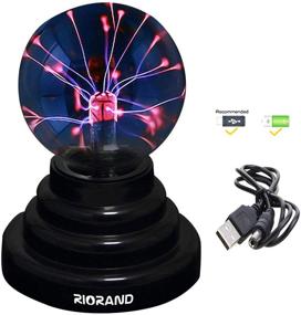 img 4 attached to 💡 RioRand USB Plasma Ball Lamp Light with Battery Option, 4''X4''X6''