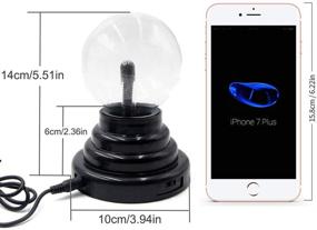 img 3 attached to 💡 RioRand USB Plasma Ball Lamp Light with Battery Option, 4''X4''X6''