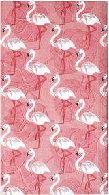 img 4 attached to 🦩 Vibrant Pink Flamingo Guest Napkins: 100-Pack for Summer Tropical Flamingo-themed Events, Poolside Parties, Weddings, and Spa Pampering