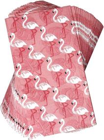 img 3 attached to 🦩 Vibrant Pink Flamingo Guest Napkins: 100-Pack for Summer Tropical Flamingo-themed Events, Poolside Parties, Weddings, and Spa Pampering