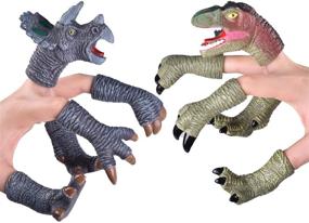 img 4 attached to Dinosaur Puppet Stocking Stuffers 🦖 Fillers for Kids & Puppet Theater