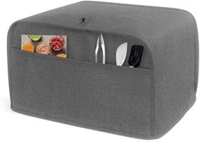 img 4 attached to 🍞 Protective Toaster Cover with 2 Pockets - Luxja 2 Slice Toaster Cover (Gray)