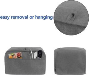 img 3 attached to 🍞 Protective Toaster Cover with 2 Pockets - Luxja 2 Slice Toaster Cover (Gray)