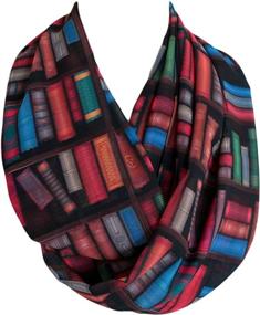 img 2 attached to Etwoa Colorful Books Infinity 📚 Scarf: Circle Loop Scarf for Bookshelf