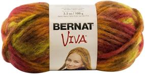 img 2 attached to Rust-Colored Bernat Viva Yarn - Single Ball, 3.5 Ounce: Get Creative!