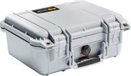 pelican 1400 camera case with foam (silver) logo