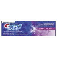 crest mint size toothpaste radiant logo