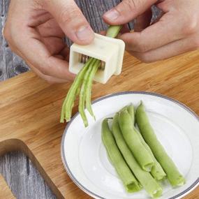 img 2 attached to 🥬 Cabilock 2Pcs Bean Stringer & Runner Slicer: Green Vegetable Cutter & Remover for Easy Bean Preparations in Home Kitchen