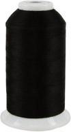 🧵 black sewing thread cone - superior threads so fine 50 weight polyester - 3280 yards, 3-ply logo