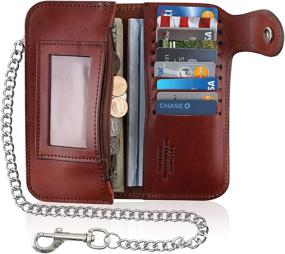 img 2 attached to Classic Vintage Bifold Leather Wallet with Secure Closure for Men's Accessories