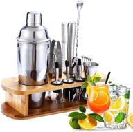 🍸 18-piece stainless steel cocktail shaker set bartender kit by freoiheti - includes 24 oz martini shaker, stylish bamboo stand, and bar tools for drink mixing, home, bar, and parties logo