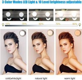 img 2 attached to 💡 Enhance Your Vanity Experience with Hollywood Style Vanity Lights: Adjustable Color and Brightness, 10 LED Bulbs- Lighting Fixture Strip for Makeup Vanity Table Set