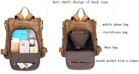 img 1 attached to 👜 Fashionable Women's Handbags & Wallets in Huabor Shoulder Rucksack Backpack Style