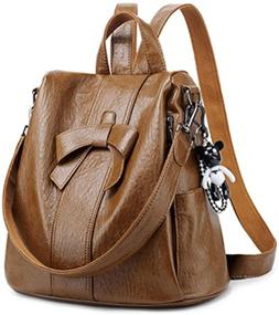 img 3 attached to 👜 Fashionable Women's Handbags & Wallets in Huabor Shoulder Rucksack Backpack Style