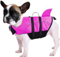 queenmore ripstop dog life jacket shark life vest 🦈 review: high buoyancy and safety lifesaver for small and medium breeds логотип