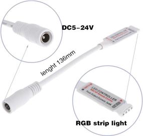 img 3 attached to 🌈 QIACHIP 12V RGB LED Strip Lights Controller with 24-Key IR Wireless Remote Control Dimmer for 5050 3528 5630 LEDs