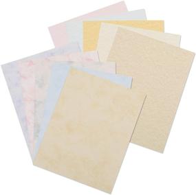 img 2 attached to 📄 Pacon Marble & Parchment Card Stock Assortment: 10 Colors, 250 Sheets, 8-1/2" x 11" - High-Quality Card Stock Collection for Various Crafting & Printing Projects