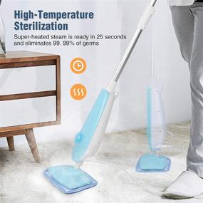 img 2 attached to 🧹 Elezon Steam Mop 25s: Fast-Heating Hard Floor Cleaner for Steaming & Cleaning Tile and Hardwood Floors - M100