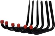 tetra-teknica uh01-6p heavy-duty garage storage utility hooks, large size, black color, pack of 6 логотип