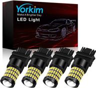 yorkim 3157 led bulb white: high performance 🔆 reverse light replacement with projector – pack of 4 logo