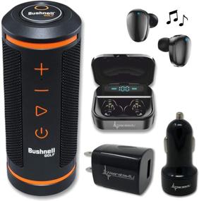 img 4 attached to 🔊 Набор "Bushnell Wingman GPS Bluetooth Speaker" со шлемо-наушниками Wearable4U Ultimate Black, чехлом с аккумуляторным блоком и зарядным устройством