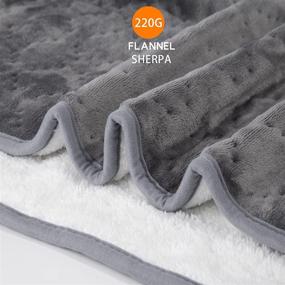 img 2 attached to 🔌 Machine Washable Car Electric Blanket Flannel Sherpa 12 Volt Heated Travel Blanket - Plug in Heating Throw for Car Truck SUV Van - 40x55” with Controller - 3 Heating Level - Gray