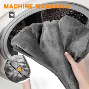 img 3 attached to 🔌 Machine Washable Car Electric Blanket Flannel Sherpa 12 Volt Heated Travel Blanket - Plug in Heating Throw for Car Truck SUV Van - 40x55” with Controller - 3 Heating Level - Gray