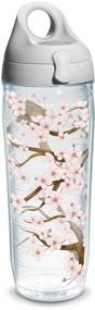 img 4 attached to Clear Cherry Blossom Wrap Water Bottle with Lid by Tervis Tumbler