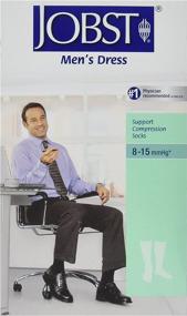 img 2 attached to 🧦 JOBST Mens Dress Knee High Compression Stockings: Professional Quality Legwear for All Day Comfort, Closed Toe, Elegant Rib Design, Compression Class- 8-15