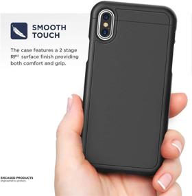 img 1 attached to 📱 Slimshield Series Encased iPhone Xs MAX Belt Clip Holster Case - Ultra Slim Protective Cover with Holster Clip for Apple iPhone Xs MAX Phone in Smooth Black