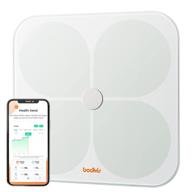 📊 bodivis body fat scale - smart bmi digital scale white - wireless weight scale with 21 body composition analyzer - smartphone app sync via bluetooth - white logo