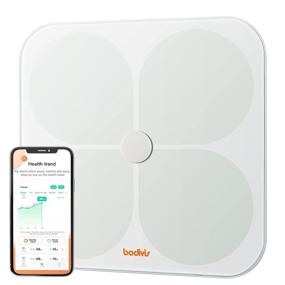 img 4 attached to 📊 bodivis Body Fat Scale - Smart BMI Digital Scale White - Wireless Weight Scale with 21 Body Composition Analyzer - Smartphone App Sync via Bluetooth - White