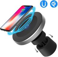 funxim magnetic wireless car charger w5: ultimate qi-enabled smartphone mount & cradle for air vent and dashboard logo