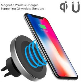 img 3 attached to Funxim Magnetic Wireless Car Charger W5: Ultimate Qi-enabled Smartphone Mount & Cradle for Air Vent and Dashboard