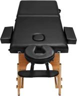 ⚖️ black zeena portable massage table - lightweight for facials, reiki, spa, or home use - foldable, sturdy, adjustable with face cradle & height adjustable headrest logo